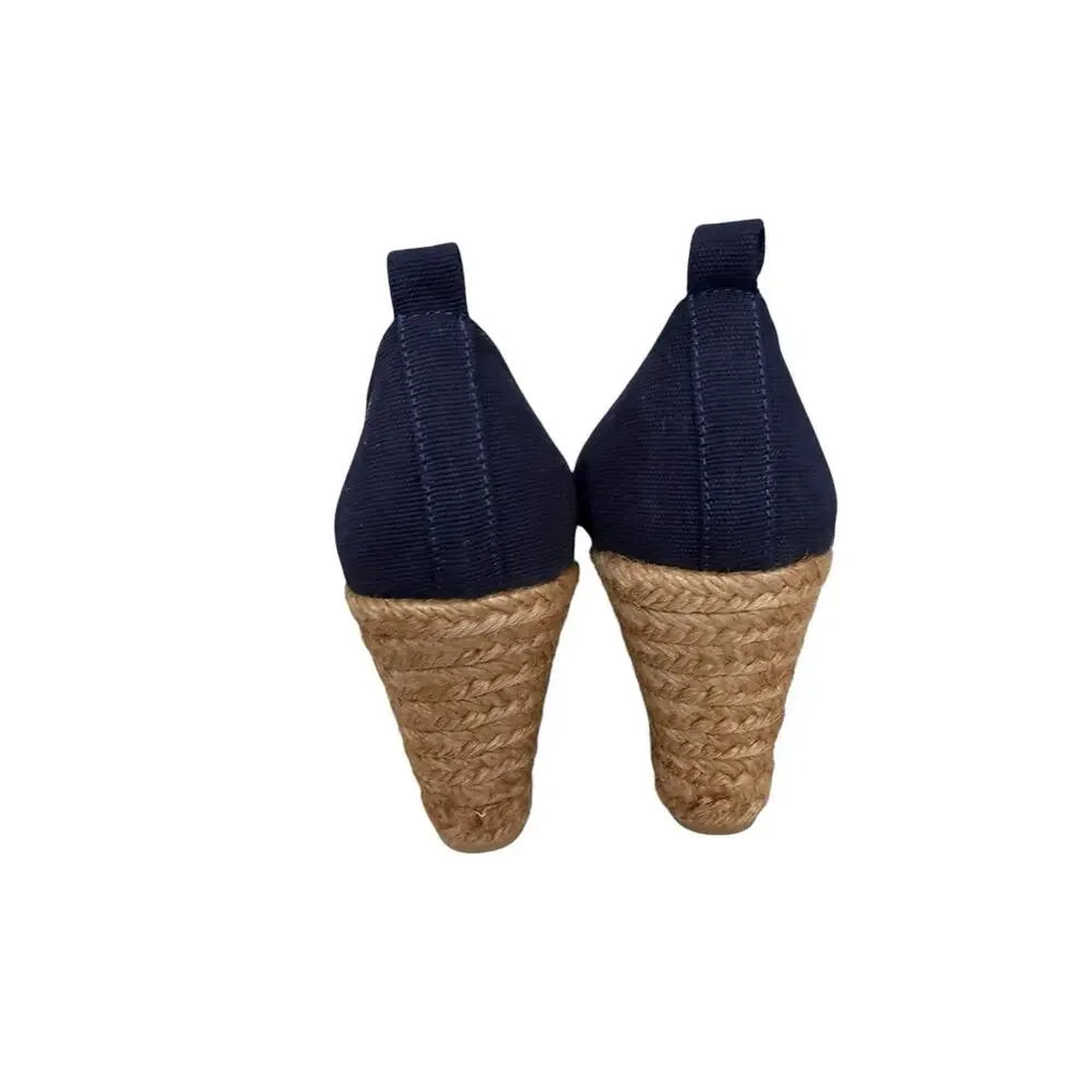 Viscata Barcelona Wedge Pumps Espadrilles Round Toe Navy Women's EU 40 Size 9